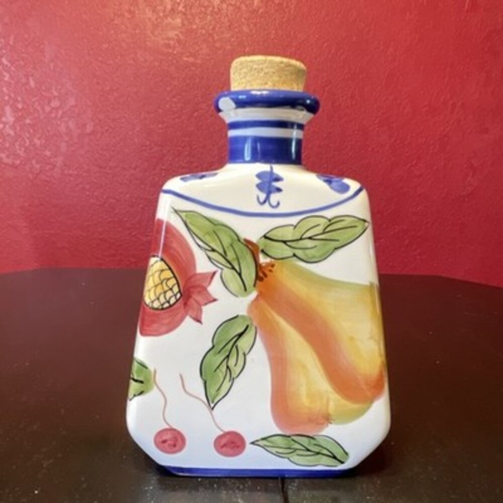 Vintage Jay Import Company trapezoid-shaped jug Tuscany pattern